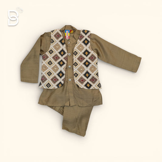 Bachpan kids wear Kurta Pyjamas Brown