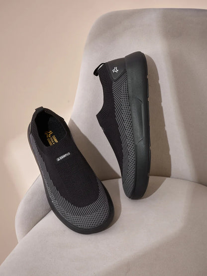 Campus LEDGE Black Mens Walking Shoes