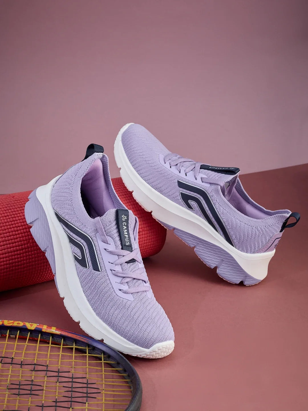Campus LENON Purple Womens Walking Shoes