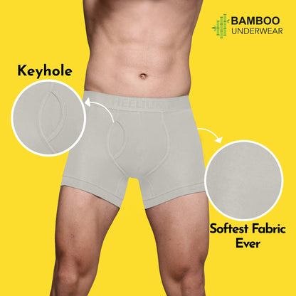 Heelium Bamboo Underwear Trunk (Keyhole) For Men - Pack of 2