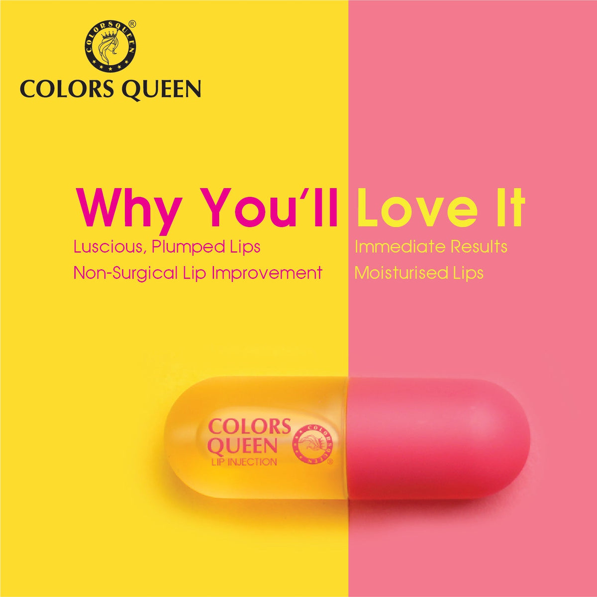 Colors Queen Plumping Lip Gloss for Instant Shine & Full Lips | 3.5g