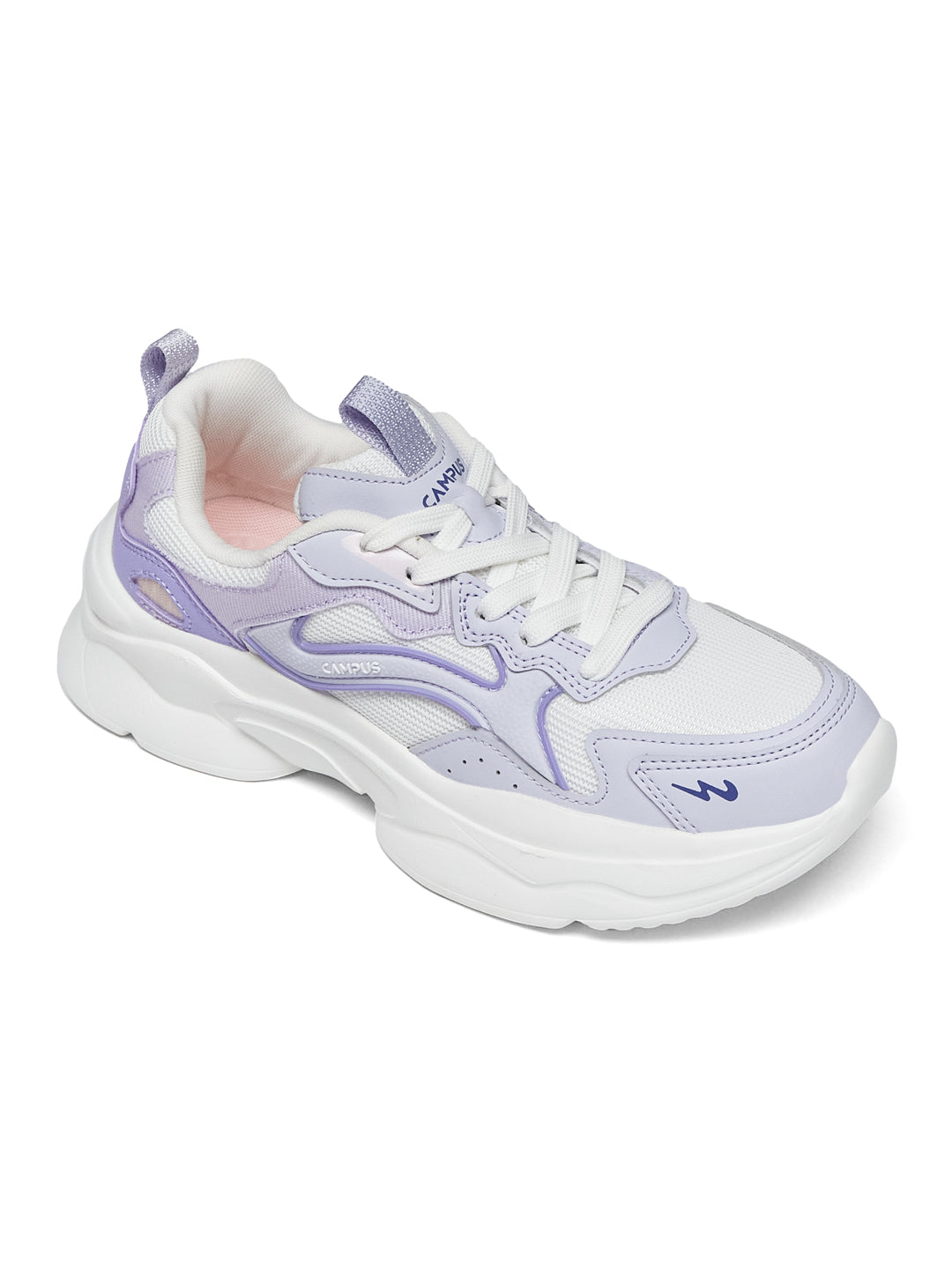 Campus LODGE White Womens Sneakers wht prpl