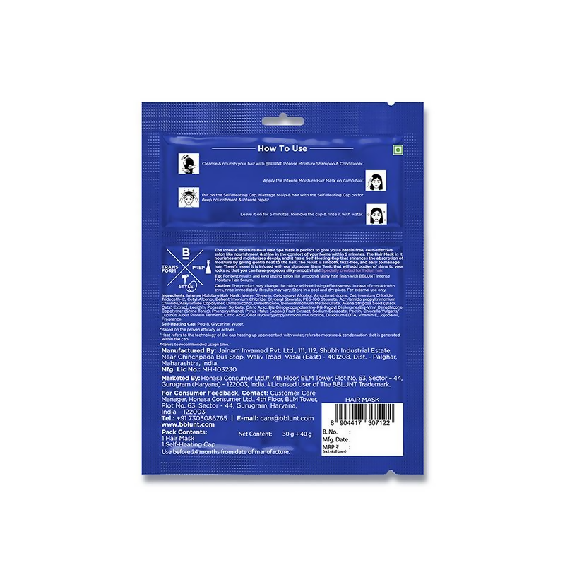 BBlunt Intense Moisture Heat Hair Spa Mask - PUSHMYCART