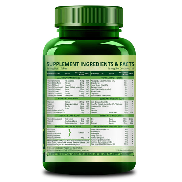 Himalayan Organics Multivitamin With Probiotics Vegetarian Tablets