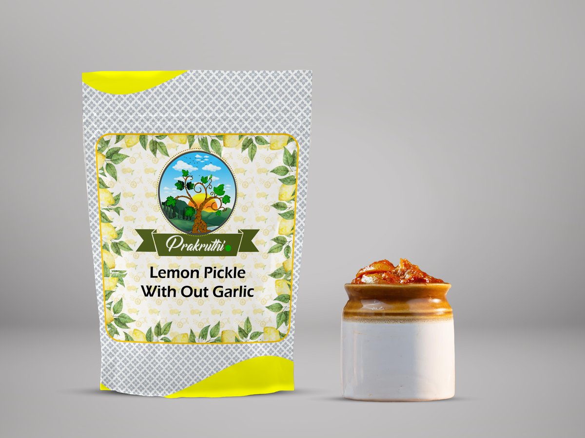 Prakruthi Lemon Pickle With Out Garlic - PUSHMYCART