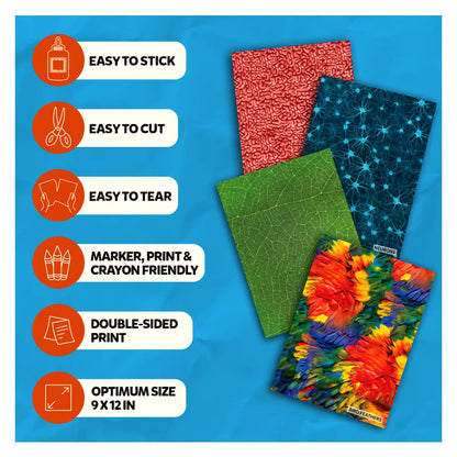 Skillmatics Clever Prints Life Science Construction Paper 60 Sheets