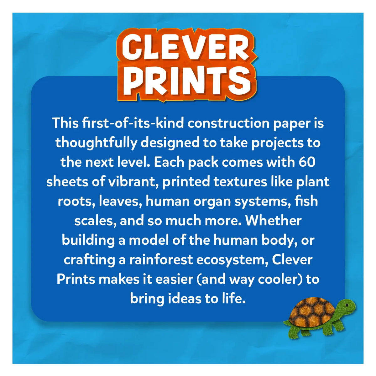 Skillmatics Clever Prints Life Science Construction Paper 60 Sheets
