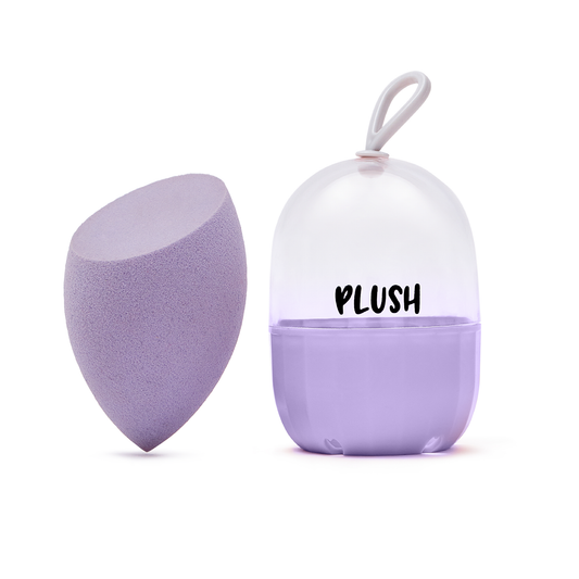 Plush Blends Lilac Lush Makeup Sponge with Lilac Pocket