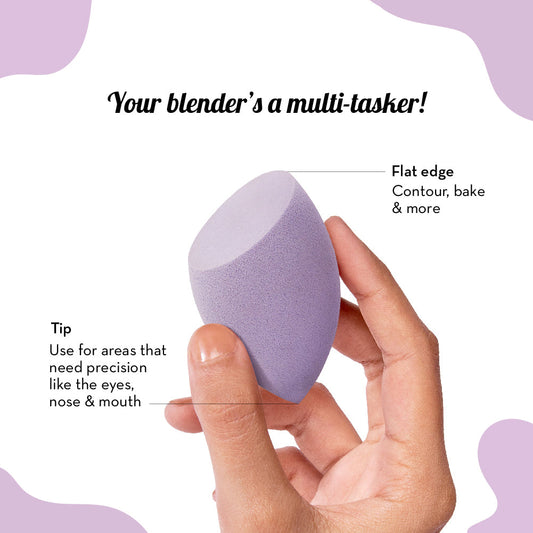Plush Blends Lilac Lush Makeup Sponge with Lilac Pocket