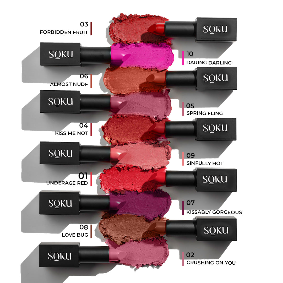 Soku Cosmetic Censored !! Creamy Matte Lipstick - Kiss Me Not