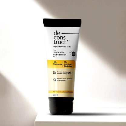 Deconstruct Detan Sunscreen Body Lotion 4% Niacinamide +1% Kojic Acid Dipalmitate + SPF 50 PA++++