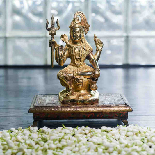 Samskara Home Lord Shiva Brass Idol