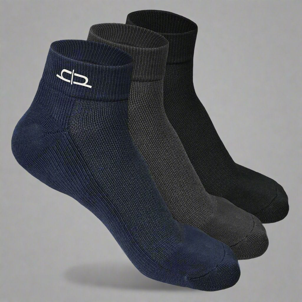 Heelium Bamboo Quarter Socks - 3 Pairs