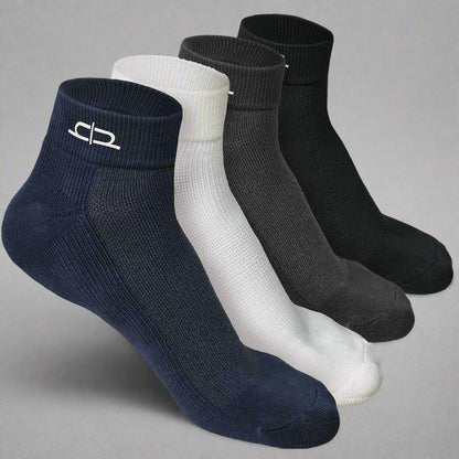 Heelium Bamboo Quarter Socks - 4 Pairs