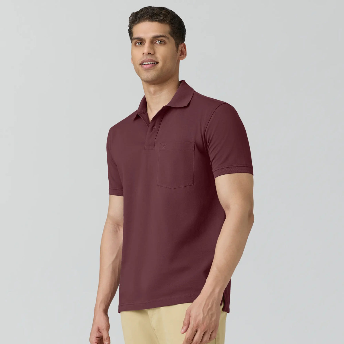 XYXX Code Polo T-shirts Merlot Maroon - view 4