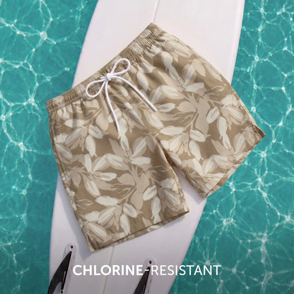 XYXX Printed Swim Shorts - Desert Brown - view 3