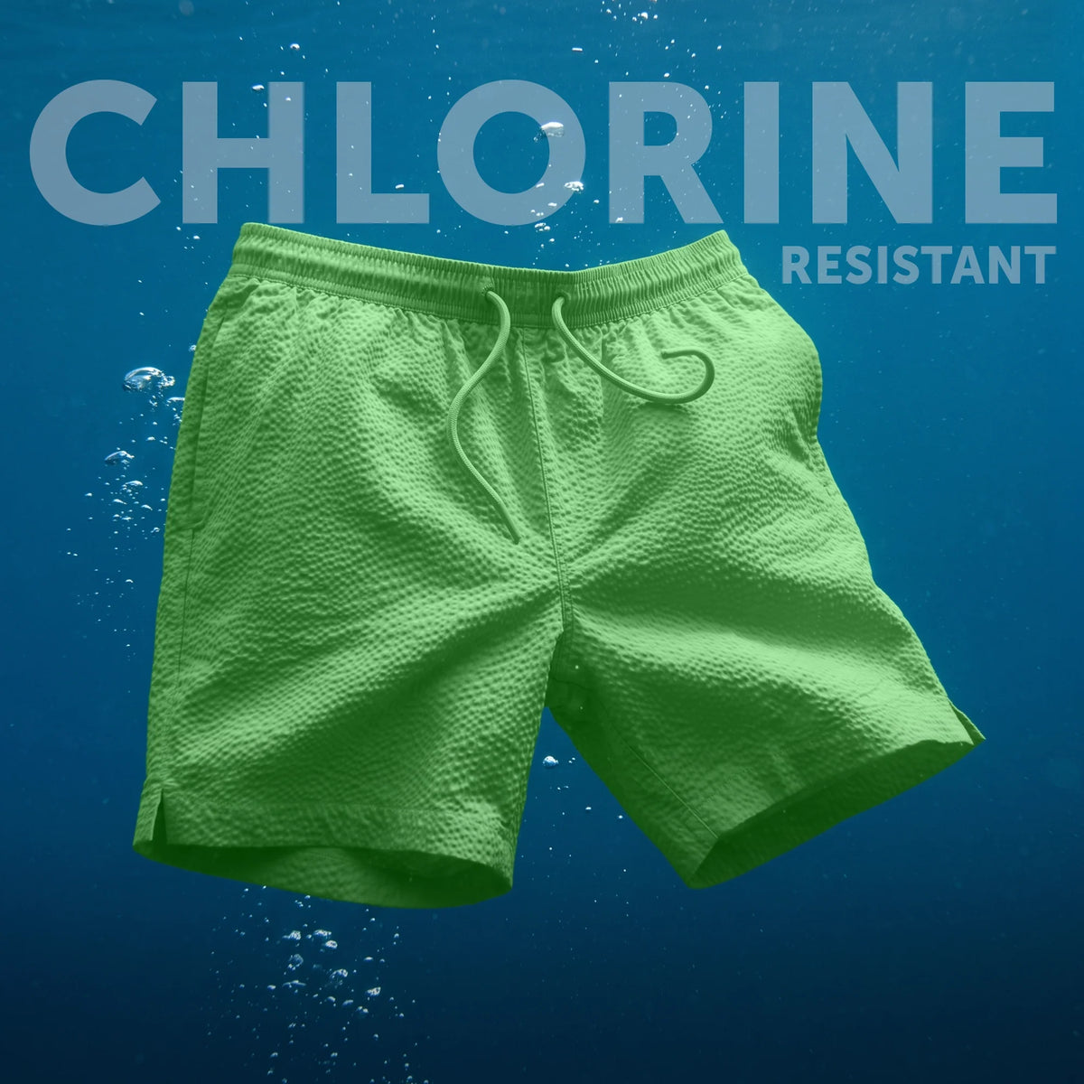 XYXX Seersucker Swim Shorts - Grass Green - view 3