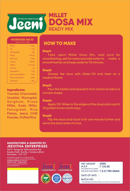 Jeeni Millet Dosa Mix - PUSHMYCART