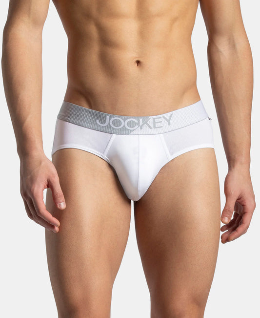 microfiber mesh elastane stretch performance brief with staydry technology white mm04
