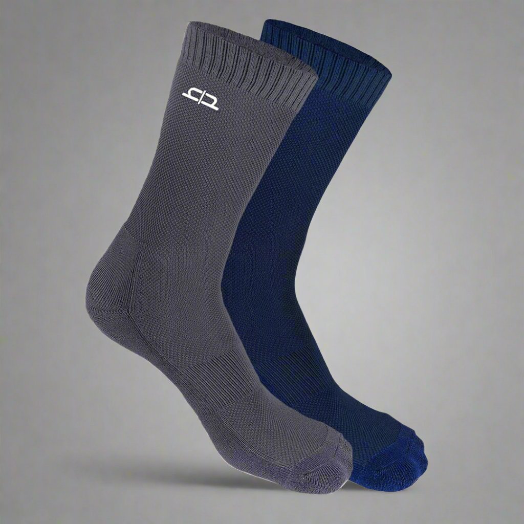 Heelium Bamboo Men Crew Socks (Solids) - 2 Pairs