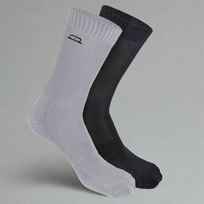 Heelium Bamboo Men Crew Socks (Solids) - 2 Pairs