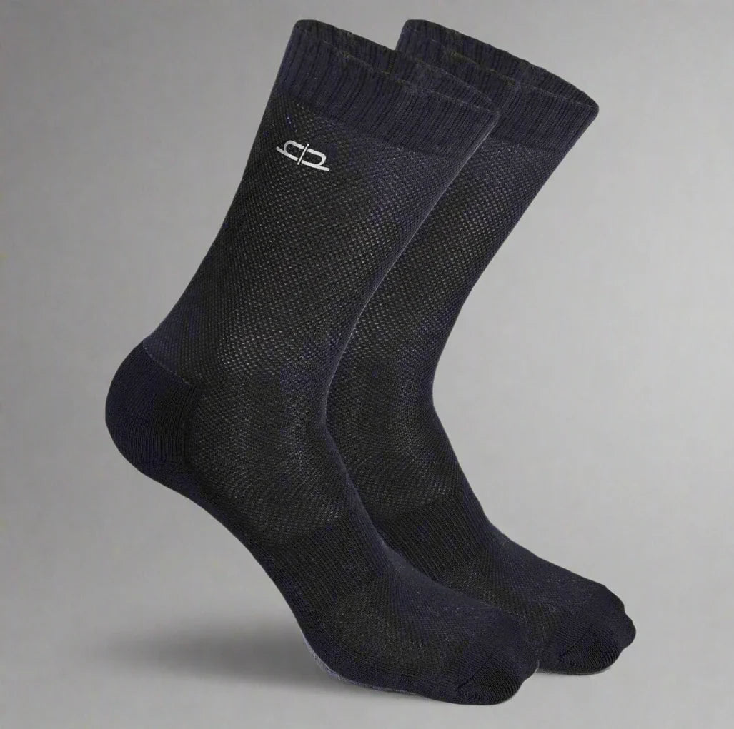 Heelium Bamboo Men Crew Socks (Solids) - 2 Pairs