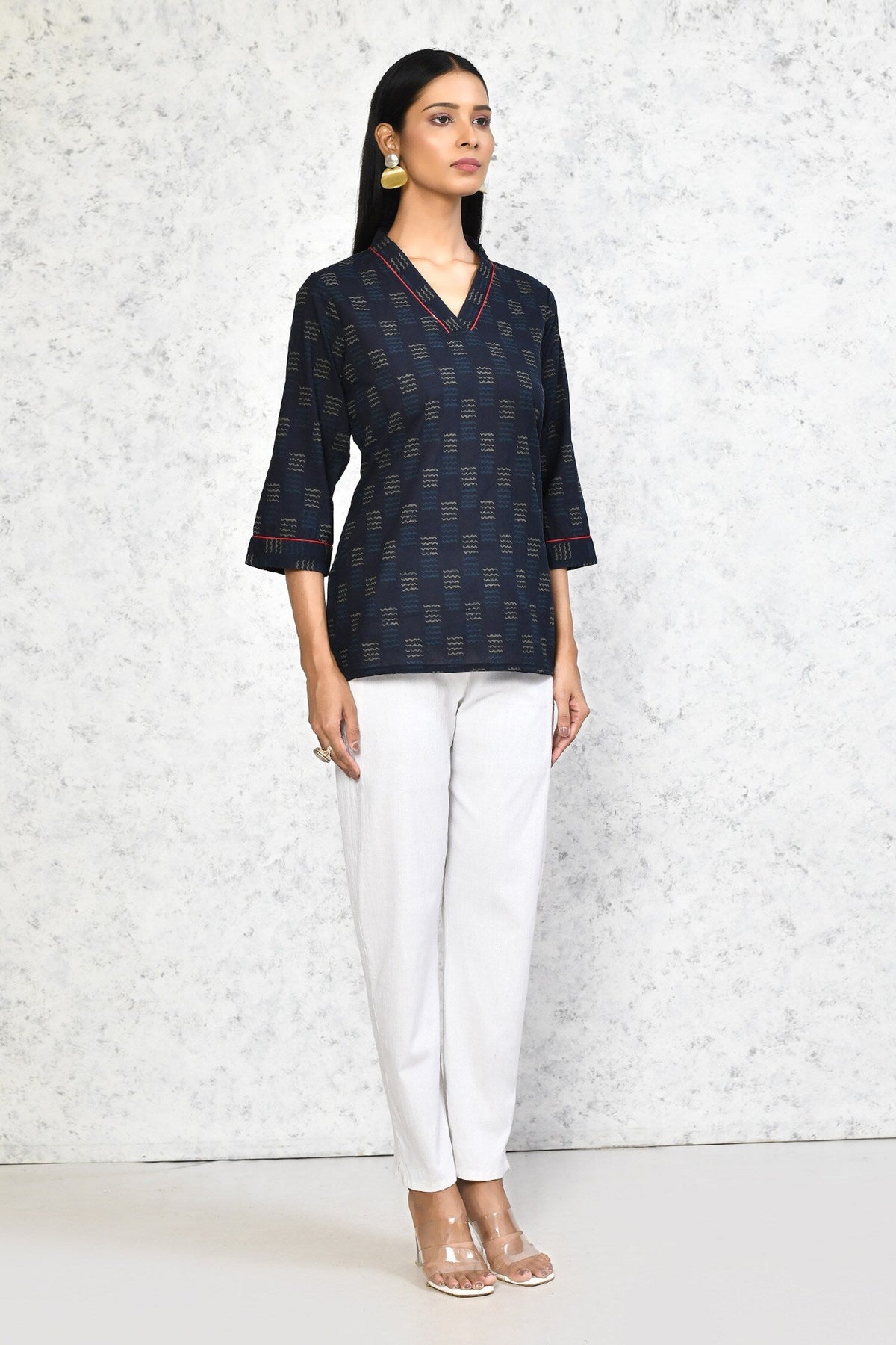 Miravan Womens Blue Printed Indigo Tunic - view 10