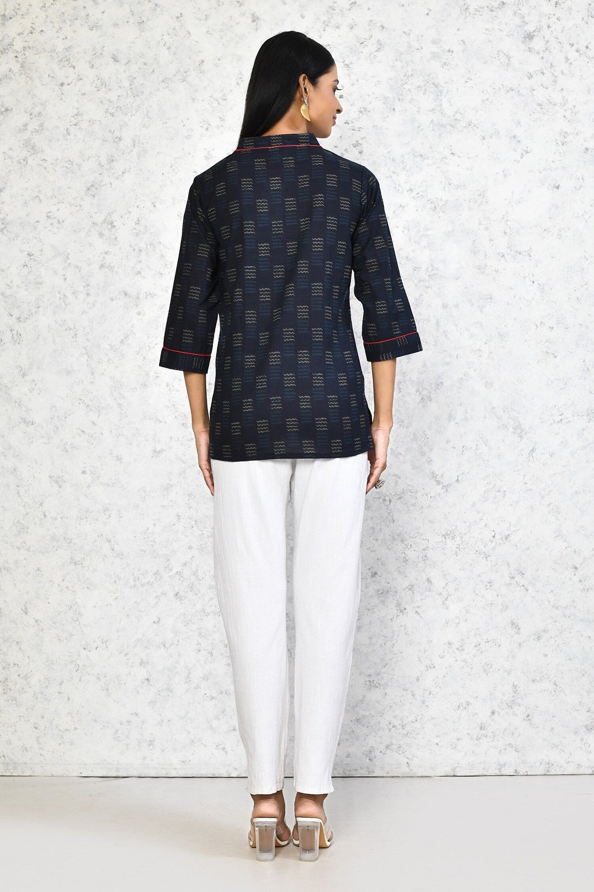 Miravan Womens Blue Printed Indigo Tunic - view 7