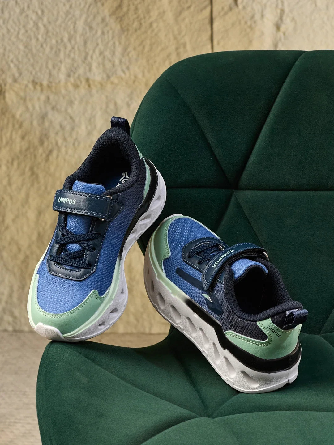 Campus MUFFLE K Blue Kids Running Shoes navy
