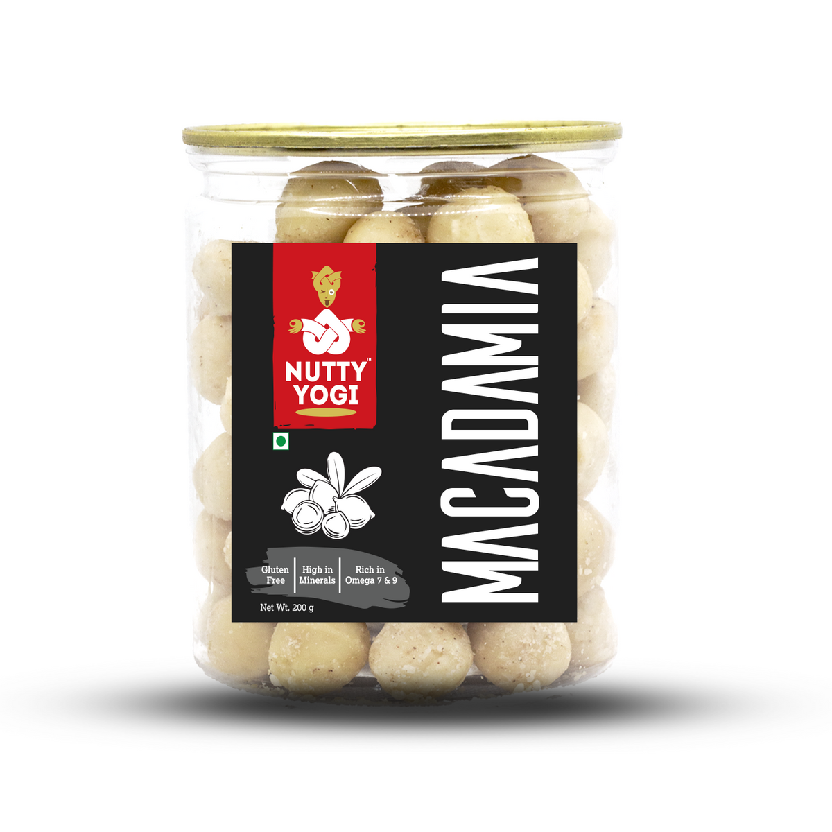 Nutty Yogi Australian Macadamia Nuts 200g pack of 1