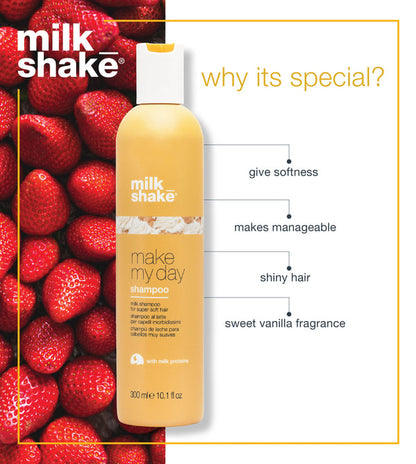 Milk shake make my day shampoo