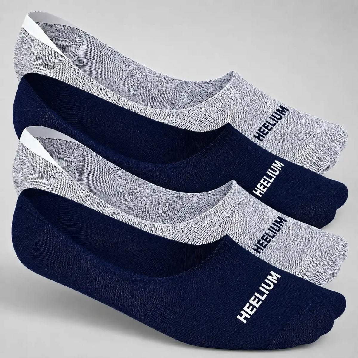 Heelium Bamboo No Show Socks for Men (Solid) - Pack of 4