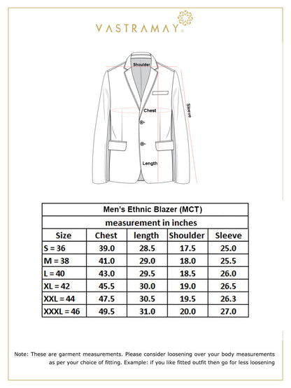 Vastramay Men's Gray Woven Blazer - PUSHMYCART