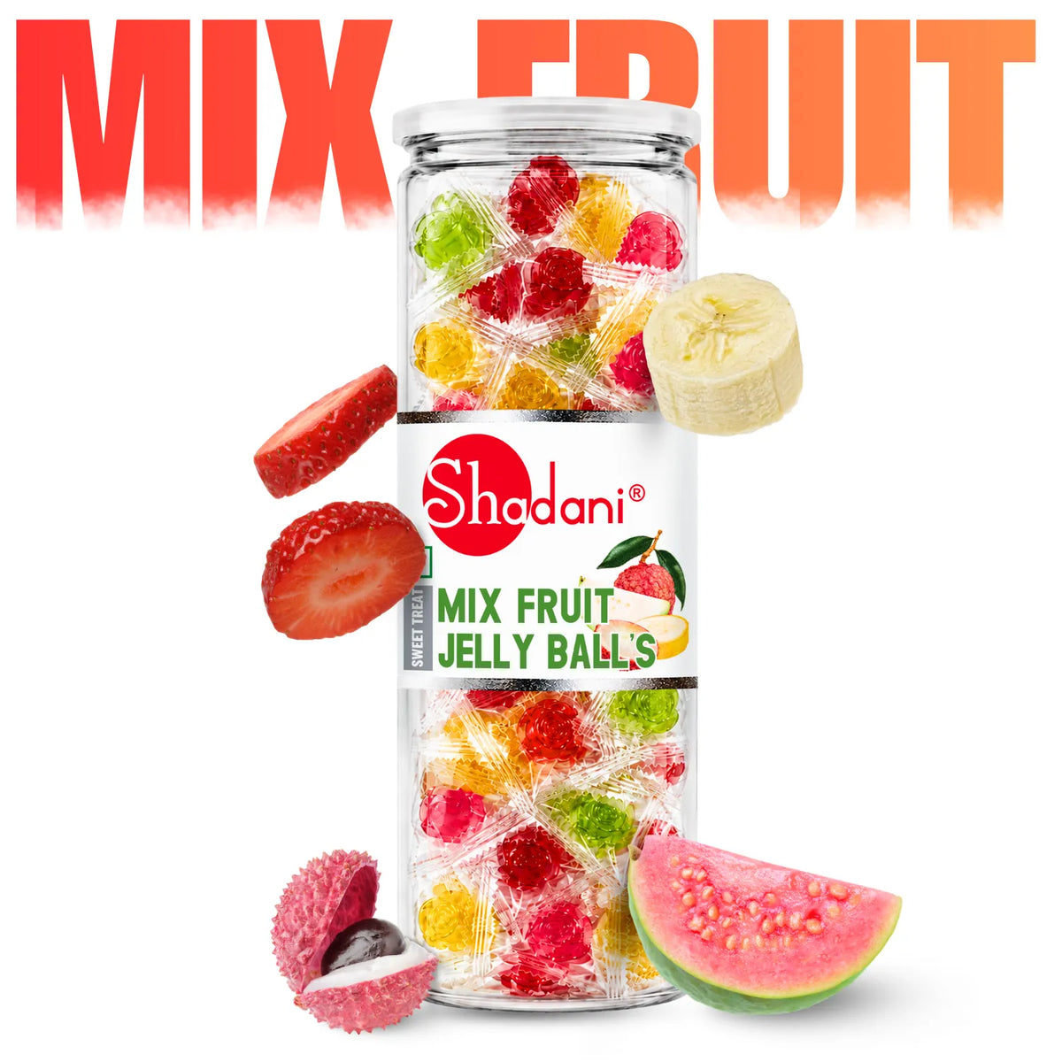 Shadani Mix Fruit Jelly Balls 160g