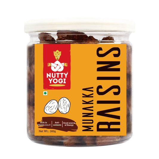 Nutty Yogi Munakka Raisins 300g Afghani Abjos King Size Healthy Dry Fruits 300gm Pack of 1
