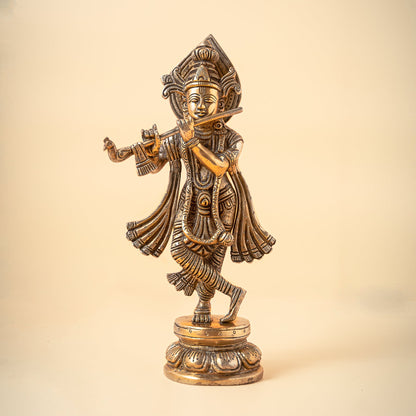 Samskara Home Murali Krishna Brass Idol 