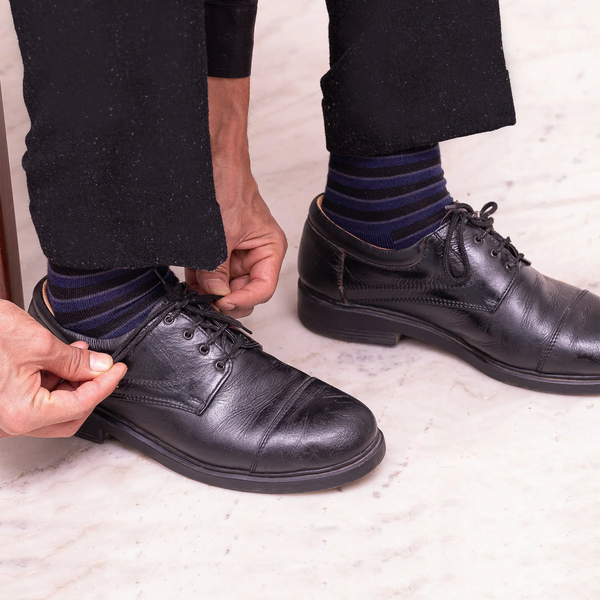 Heelium Bamboo Men Crew Socks (Stripes) - 3 Pairs