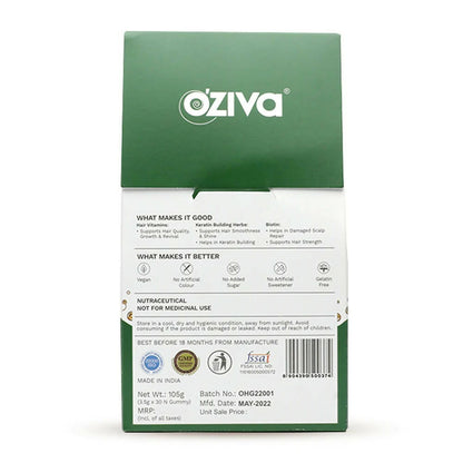 OZiva Biotin Hair Multivitamins GummiesKaccha Aam Flavor