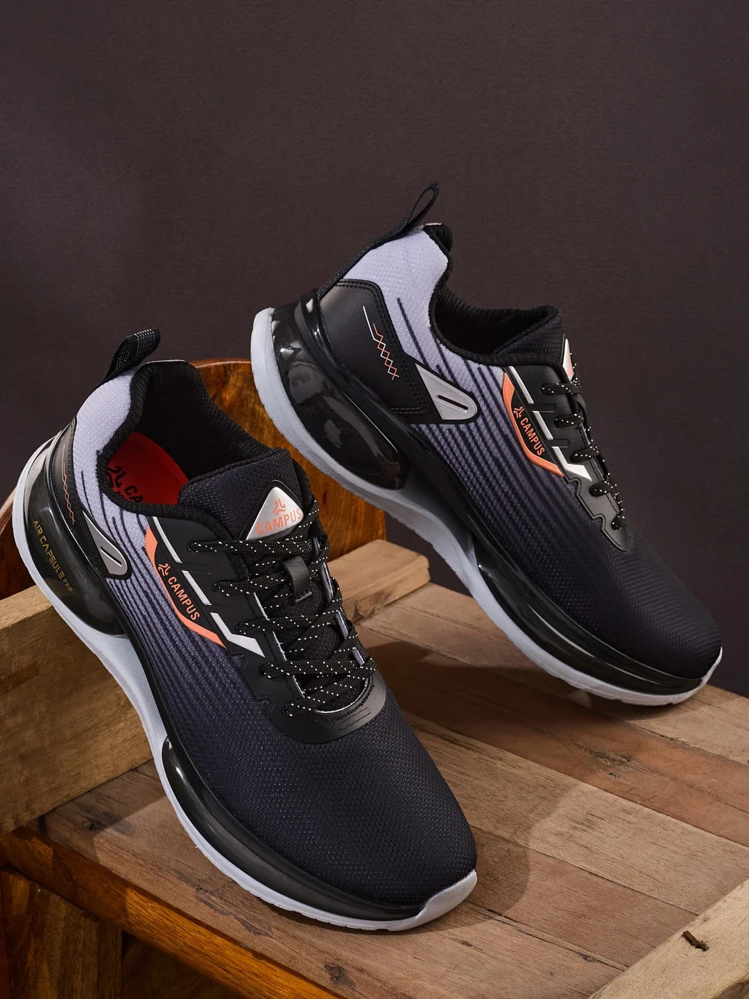 Campus NORIL Black Mens Running Shoes