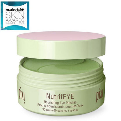 Detailed view of the Pixi NutrifEYE lid and container, highlighting its premium aesthetic.