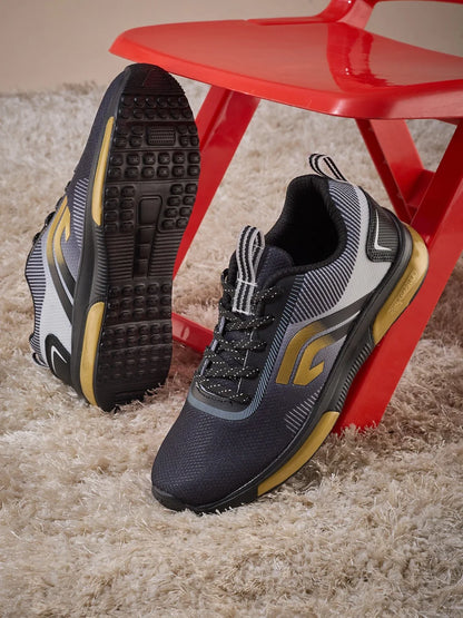 Campus NUTRO C Black Child Running Shoes