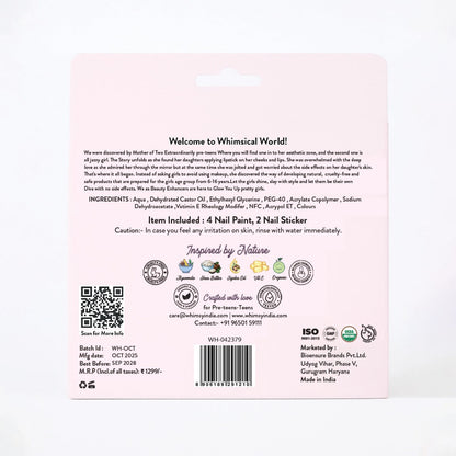 Whimsy Beauty Funky Nail Paint Kit- Pack of 6