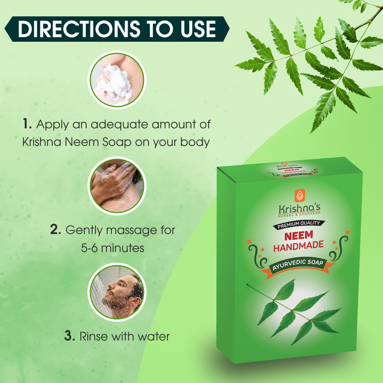 Krishna'S Herbal & Ayurveda Neem Handmade Soap 