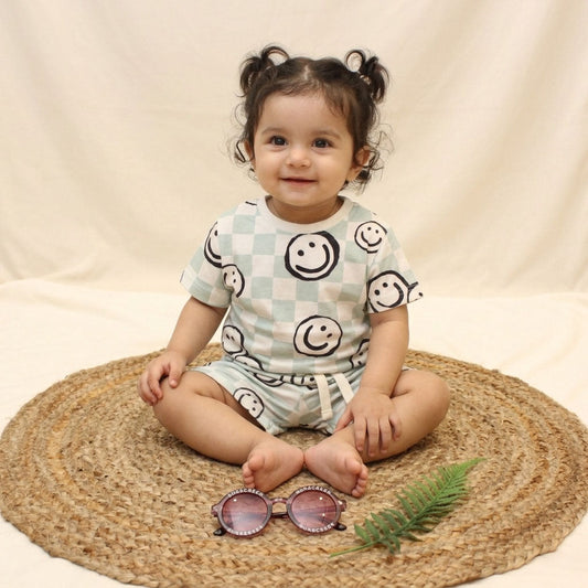 Bachpan kids wear New born casual wear mint green colour set