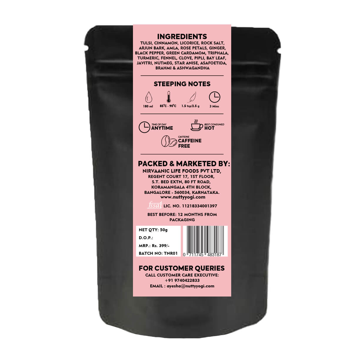 Nutty Yogi Nirvaana Anti Stress Tisane 50g