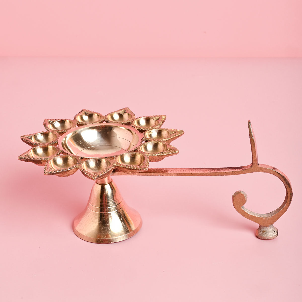 Samskara Home Nitya Pooja Aarti Diya With Handle 