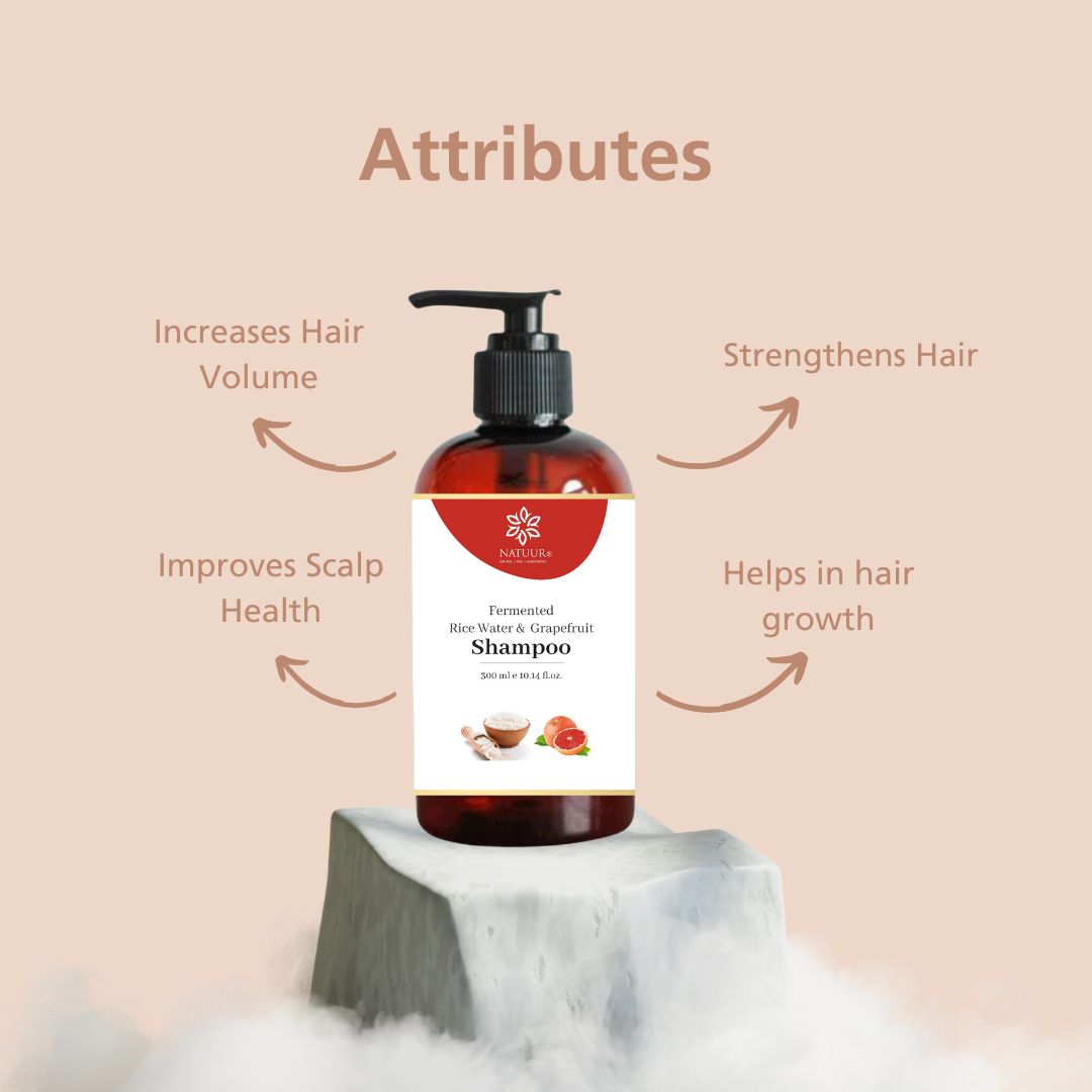 Natuur Fermented Rice Water & Grapefruit Shampoo for Volume