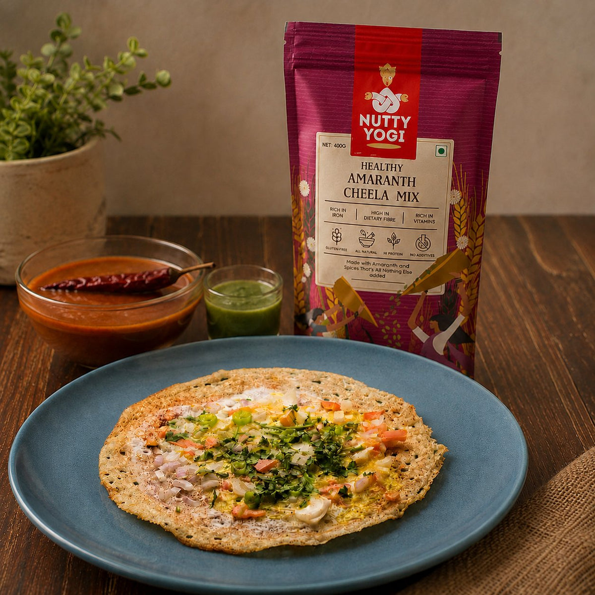 Nutty Yogi Amaranth Cheela Mix 400g