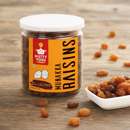 Nutty Yogi Munakka Raisins 300g Afghani Abjos King Size Healthy Dry Fruits 300gm Pack of 1