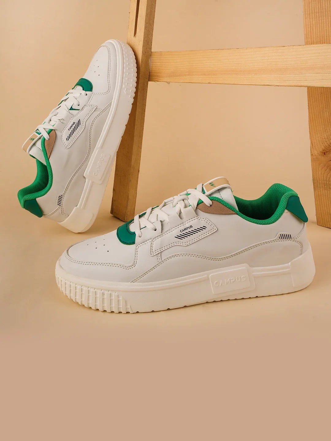 Campus OG 11 White Mens Sneakers wht grn